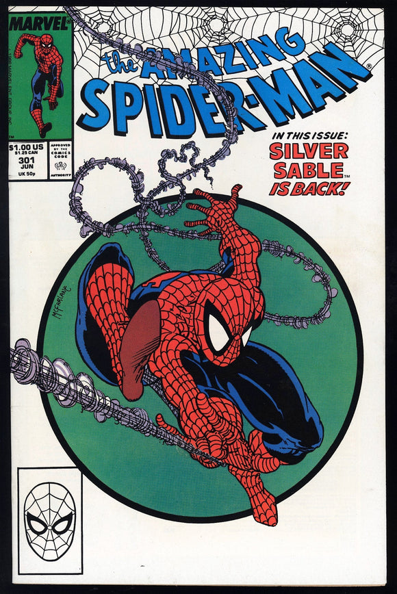 Amazing Spider-Man #301 1988 (VF/NM) Iconic McFarlane Cover!