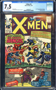 X-Men #9 CGC 7.5 (1965) 1st Meeting of X-Men & Avengers! 1st Lucifer!