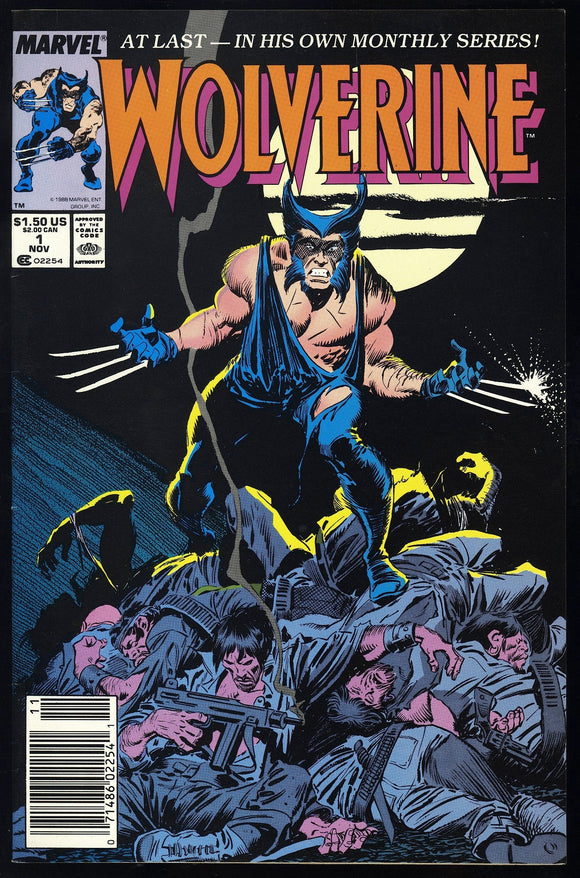 Wolverine #1 Marvel 1988 (VF/NM) 1st Wolverine as Patch! NEWSSTAND!