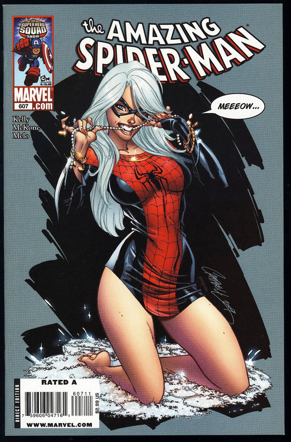 Amazing Spider-Man #607 Marvel 2009 (NM/NM+) Campbell Black Cat Cvr!
