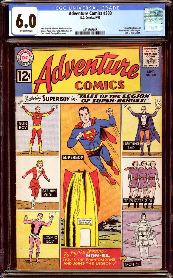 Adventure Comics #300 CGC 6.0 (1962) Legion of Superheroes Begins!