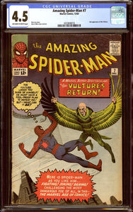Amazing Spider-Man #7 CGC 4.5 (1964) 2nd App of the Vulture!
