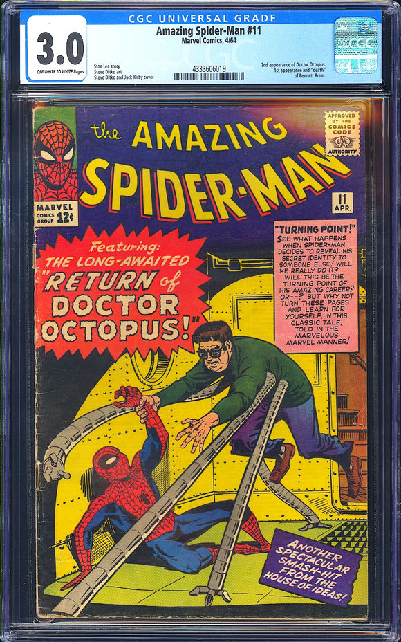 Amazing Spider-Man #11 CGC 3.0 (1964) 2nd App of Doctor Octopus!