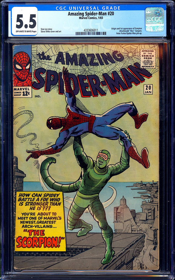 Amazing Spider-Man #20 CGC 5.5 (1965) Origin & 1st App of the Scorpion!
