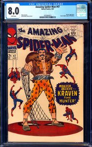 Amazing Spider-Man #47 CGC 8.0 (1967) Kraven App! Green Goblin Cameo!