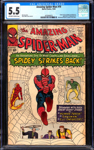 Amazing Spider-Man #19 CGC 5.5 (1964) 1st MacDonald Gargan Cameo!