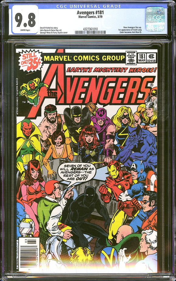 Avengers #181 CGC 9.8 (1979) 1st Appearance of Scott Lang!