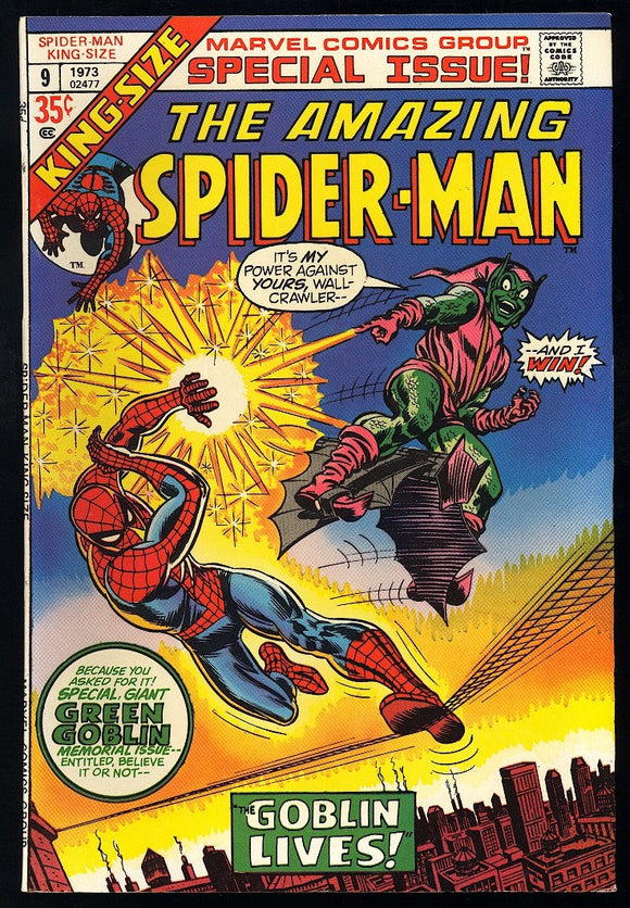 Amazing Spider-Man King Size #9 Marvel 1973 (NM-) Green Goblin Cover!
