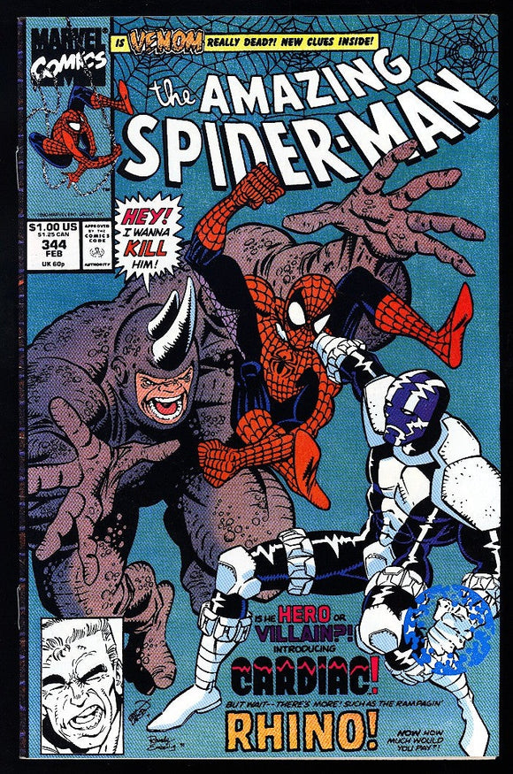 Amazing Spider-Man #344 Marvel 1990 (VF) 1st App of Cletus Kasady!