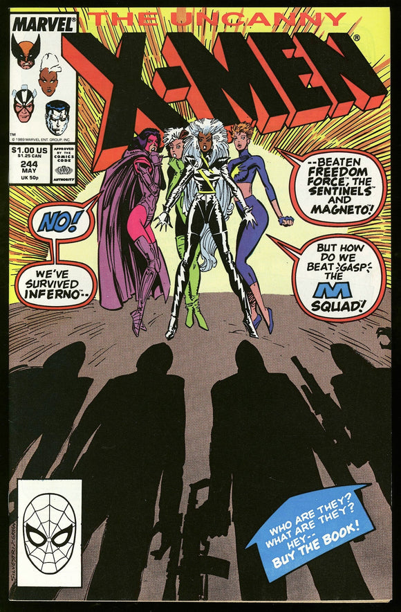 Uncanny X-Men #244 Marvel 1989 (NM-) 1st Appearance of Jubilee!