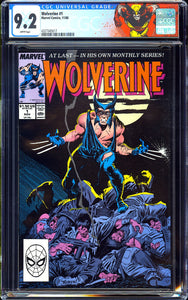 Wolverine #1 CGC 9.2 (1988) 1st Appearance of Patch! Custom Label
