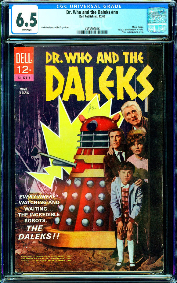 Dr. Who and the Daleks #1 CGC 6.5 (1966) 1st US App of Dr. Who!