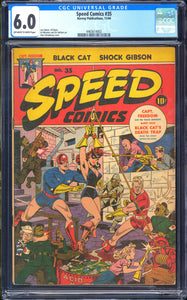 Speed Comics #35 CGC 6.0 (1944) Alex Schomburg Bondage Cover!