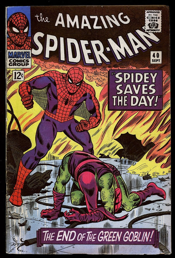 Amazing Spider-Man #40 Marvel 1966 (VG-) Classic Green Goblin Cover!