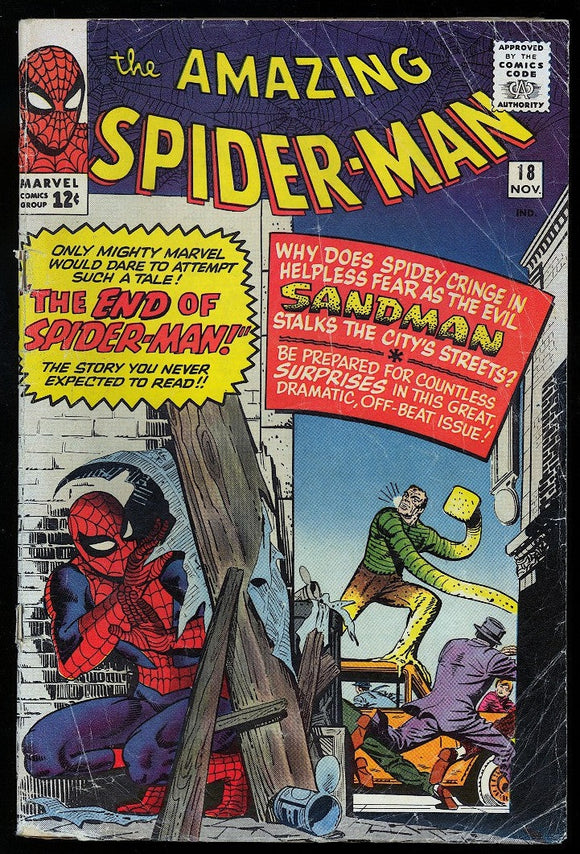 Amazing Spider-Man #18 Marvel 1964 (GD) 1st Ned Leeds! Cover Detached