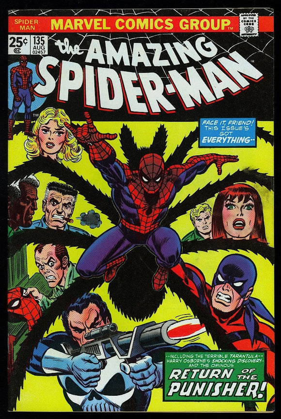 Amazing Spider-Man #135 Marvel 1974 (VF-) 2nd App of the Punisher!