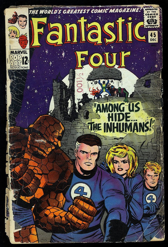 Fantastic Four #45 Marvel 1965 (Fair) 1st Inhumans! Cover Detached/Split