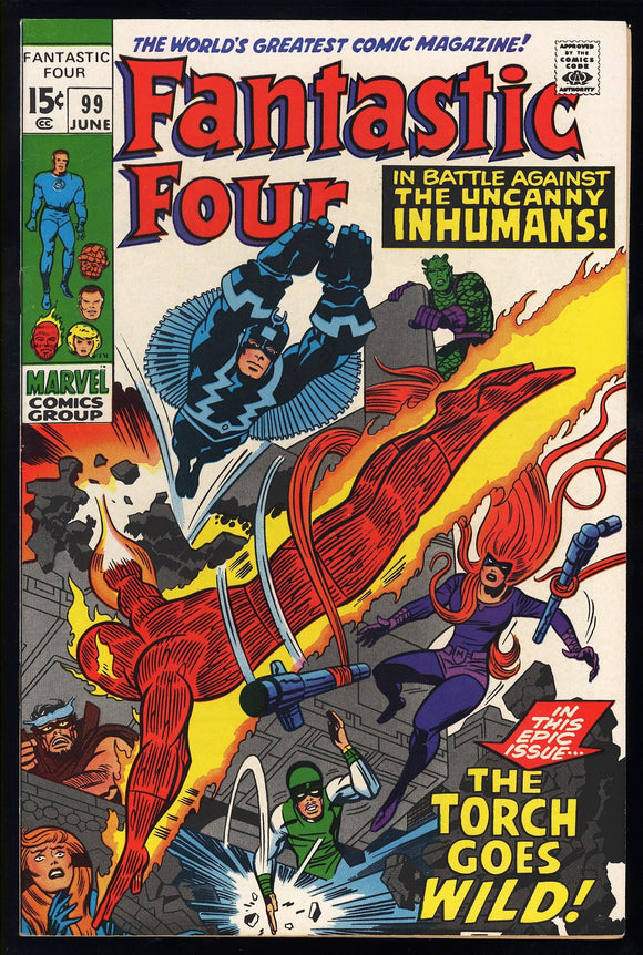 Fantastic Four #99 Marvel 1970 (NM-) Inhumans App! HIGH GRADE!