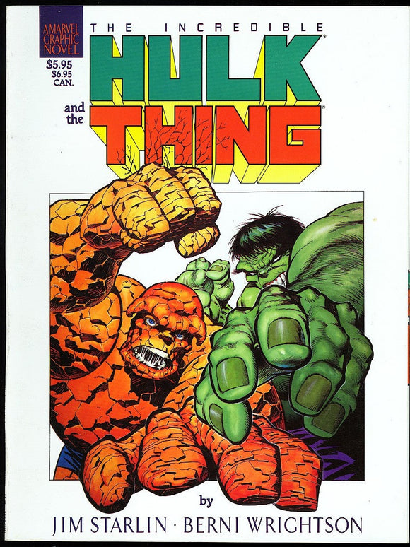 Incredible Hulk & The Thing Marvel Graphic Novel (VF+) Jim Starlin 1987