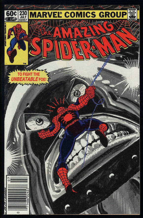 Amazing Spider-Man #230 Marvel 1982 (VF+) Juggernaut Cover NEWSSTAND!