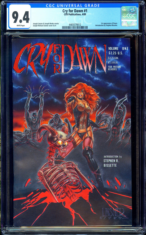 Cry for Dawn #1 CGC 9.4 (1989) 1st Appearance of Dawn!