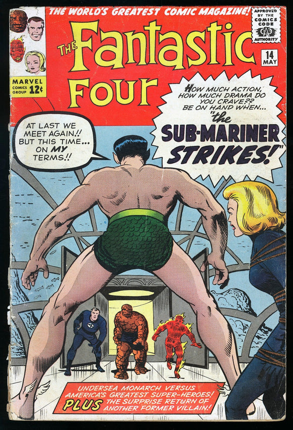 Fantastic Four #14 Marvel 1963 (GD+) 2nd App of the Puppet Master!
