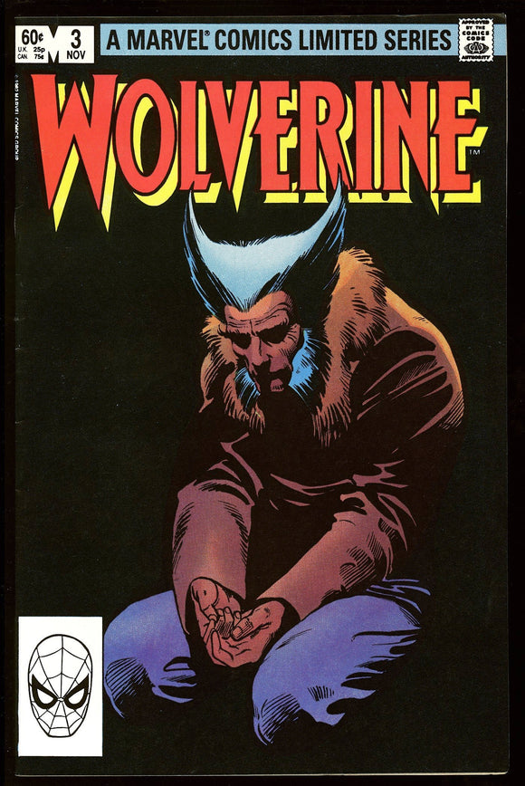 Wolverine #3 Marvel 1982 (VF/NM) Classic Frank Miller Cover!