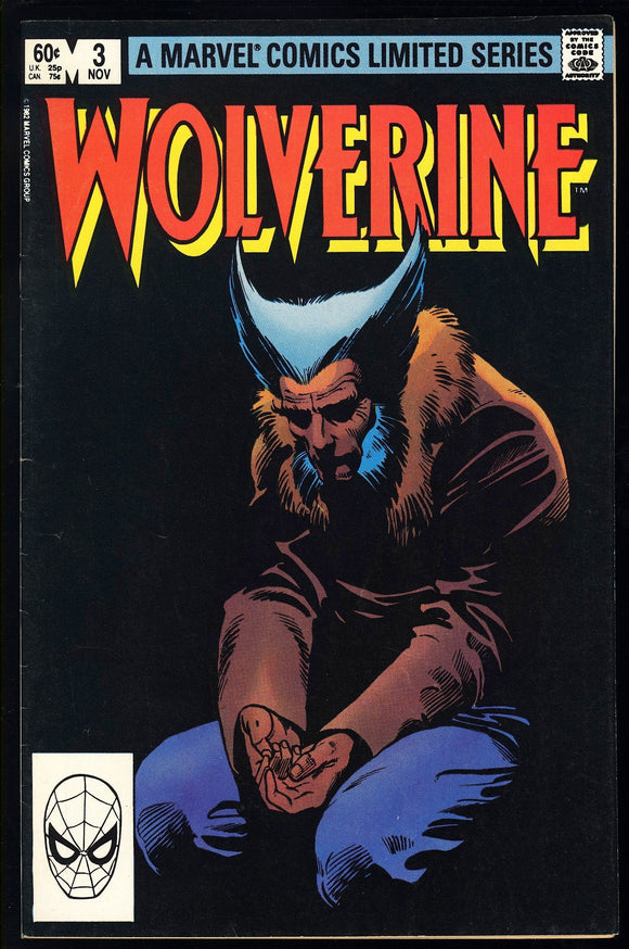 Wolverine #3 Marvel 1982 (VF-) Classic Frank Miller Cover!