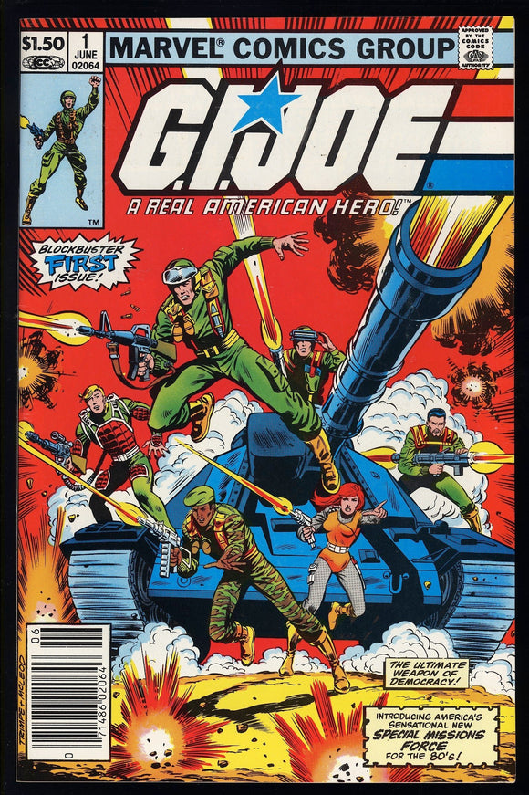 G.I. Joe #1 Marvel 1982 (NM-) 1st Appearance of Snake Eyes! NEWSSTAND!