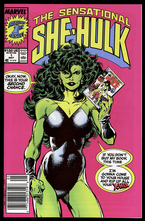 Sensational She-Hulk #1 Marvel 1989 (NM+) NEWSSTAND! Origin Retold!