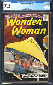 Wonder Woman #105 CGC 7.5 (1959) Origin of Wonder Woman!