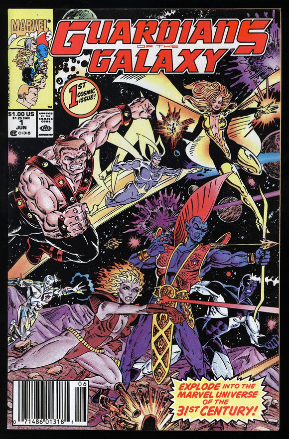 Guardians of the Galaxy #1 Marvel 1990 (NM-) 1st Taserface! NEWSSTAND!