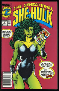 Sensational She-Hulk #1 Marvel 1989 (NM+) NEWSSTAND! Origin Retold!