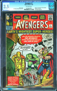 Avengers #1 CGC 3.5 (1963) Origin & 1st Appearance of the Avengers!