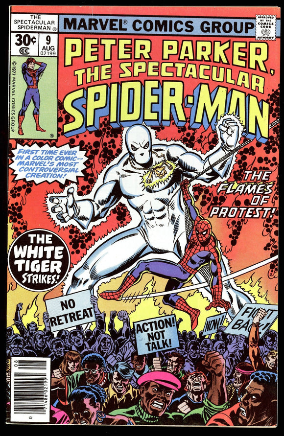 Spectacular Spider-Man #9 Marvel 1977 (VF-) 1st App of White Tiger!