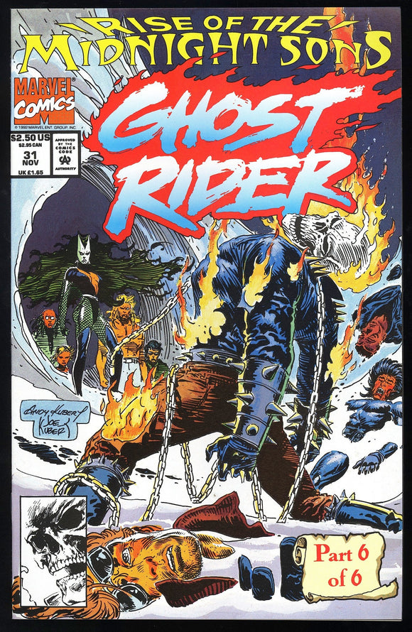 Ghost Rider Vol 2 #31 Marvel 1992 (NM+) 1st App of the Midnight Sons!