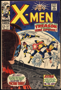 X-Men #37 VG- (1967) 1st app. of the Mutant Master!