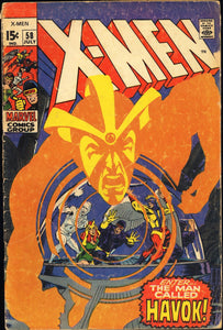 X-Men #58 GD+ (1969) 1 st app. of Havok, Neal Admas!