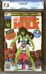 Savage She-Hulk #1 CGC 7.5 (1979) 1st App of She-Hulk! NEWSSTAND!