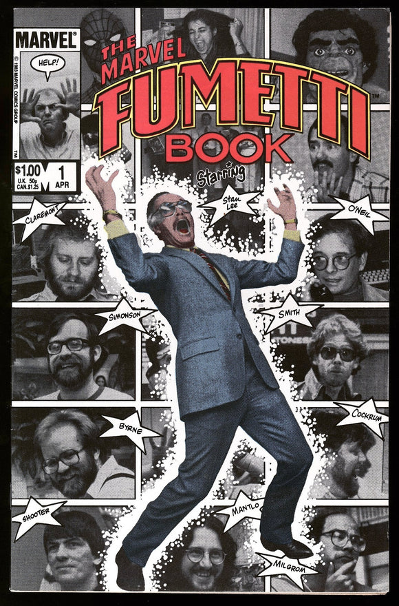The Marvel Fumetti Book #1 1984 (NM-) Stan Lee Photo Cover!