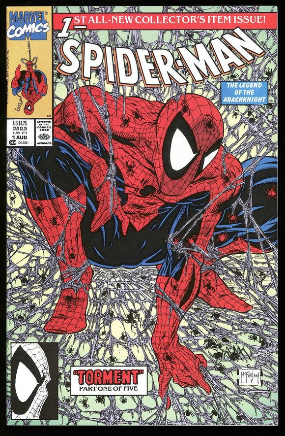 Spider-Man #1 Marvel 1990 (NM+) Classic McFarlane Cover!