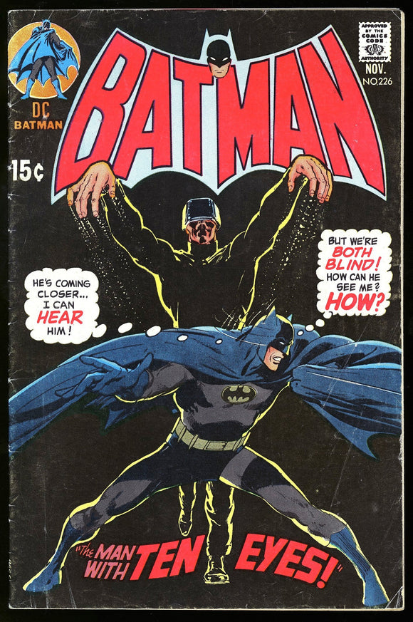 Batman #226 DC 1970 (VG-) 1st App of the Man With 10 Eyes!