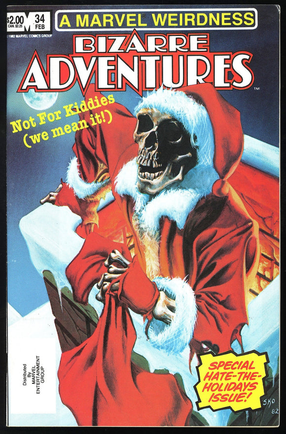 Bizarre Adventures #34 Marvel 1983 (VF/NM) Last Issue! Christmas Cover!