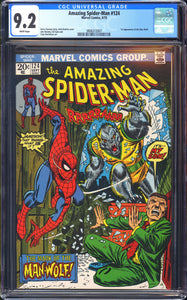 Amazing Spider-Man #124 CGC 9.2 (1973) 1st Appearance of Man-Wolf!