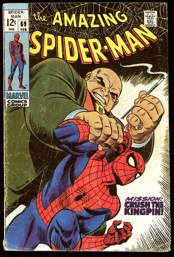 Amazing Spider-Man #69 Marvel 1968 (G/VG) 1st Mention of Vanessa Fisk!