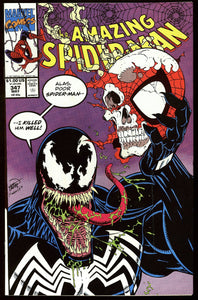 Amazing Spider-Man #347 Marvel 1991 (VF+) Erik Larsen Venom Cover!
