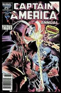 Captain America Annual #8 Marvel 1986 (NM-) Classic Cover! NEWSSTAND!