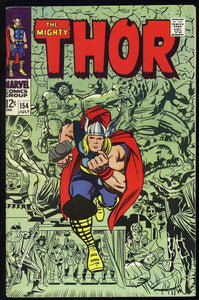 Thor #154 Marvel 1968 (VF-) 1st Appearance of Mangog! Classic Cover!