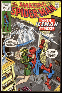Amazing Spider-Man #92 Marvel 1971 (VG/FN) John Romita Iceman!