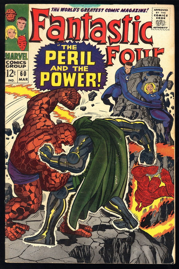 Fantastic Four #60 Marvel 1967 (VG-) Doctor Doom Cover App!